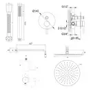 Душевая система KOHLMAN AXEL 35 CHROME + BOX скрытого монтажа (QW210AR35)