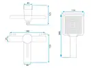 Смеситель для ванны и душа REA MELIA WHITE GOLD настенный с изливом (REA-B2710)
