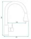 Смеситель для кухни REA CROSS BLACK черный (REA-B5309)