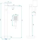 Смеситель для ванны REA HASS BLACK черный напольный (REA-B6401)