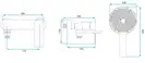 Смеситель для ванны и душа REA VENETA CHROMЕ хром настенный с изливом (REA-B6424)