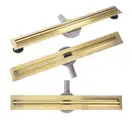 Трап для душа REA NEOX 80 SLIM PRO BRUSHED GOLD матовое золото (REA-G2715)