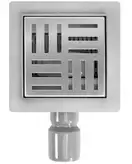 Трап для душа REA CROSS 12x12 NICKIEL BRUSHED (REA-G6200)