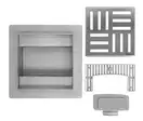Трап для душа REA CROSS 12x12 NICKIEL BRUSHED (REA-G6200)