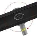 Rea Neox 60 Pro Лінійний трап для душу, чорний (REA-G7801)