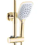 Душевой гарнитур REA MELIA GOLD WHITE с изливом (REA-P2406)