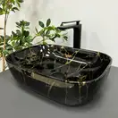 VBI RAVENNA MARBLE BLACK Умивальник накладний, чорний (VBI-011207)