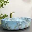 VBI UDINE MARBLE BLUE MATT Умивальник накладний (VBI-012103)
