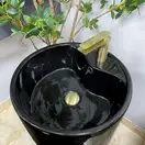 VBI Agriento Black Glossy Умивальник напольний, чорний (VBI-019005)