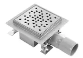 Трап для душа REA DOTS 12x12 NICKIEL BRUSHED (REA-G6202)