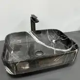 Умывальник (раковина) VBI PALERMO DARK GREY AGATE GLOSSY накладной (VBI-012304)