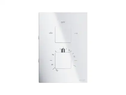 Душевая система с изливом и термостатом CORSAN ANGO 25 CHROME + BOX скрытого монтажа (ZA25TCHW)