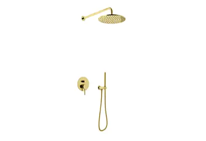 Душевая система KOHLMAN AXEL 25 GOLD + BOX скрытого монтажа (QW210AGDR25)