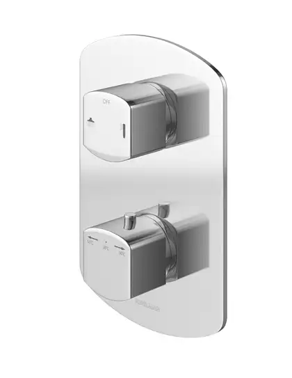Душевая система с термостатом KOHLMAN FOXAL 40 CHROME + BOX скрытого монтажа (QW432FR40)