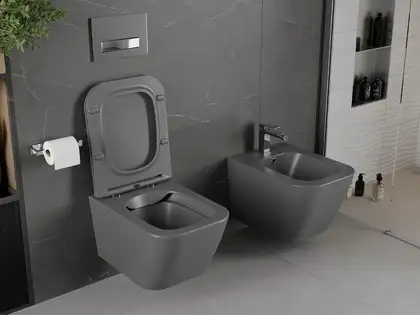 Подвесной унитаз MEXEN MADOX DARK GREY MATT тёмно-серый (MEX-30154061)