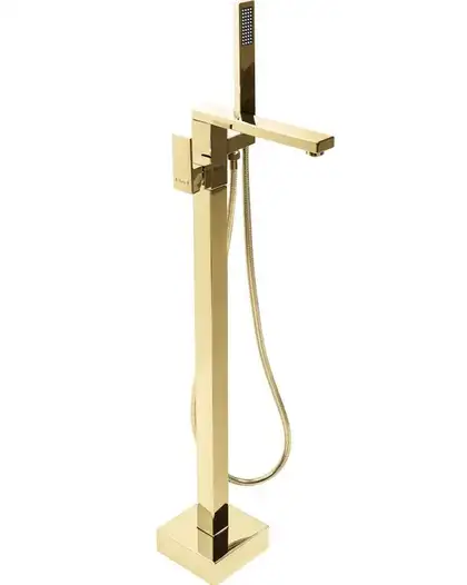 Смеситель для ванны REA TERY GOLD золотой напольный (REA-B5306)
