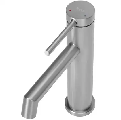 Смеситель для раковины (умывальника) REA FOSS NICKEL BRUSHED никель низкий (REA-B5315)