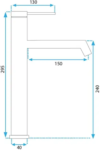 Смеситель для раковины (умывальника) REA FOSS NICKEL BRUSHED никель высокий (REA-B5318)