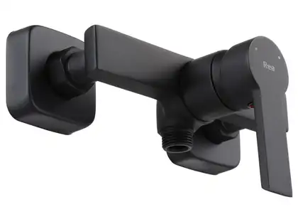 Смеситель для ванны и душа REA ARGUS BLACK MATT черный настенный без излива (REA-B6406)