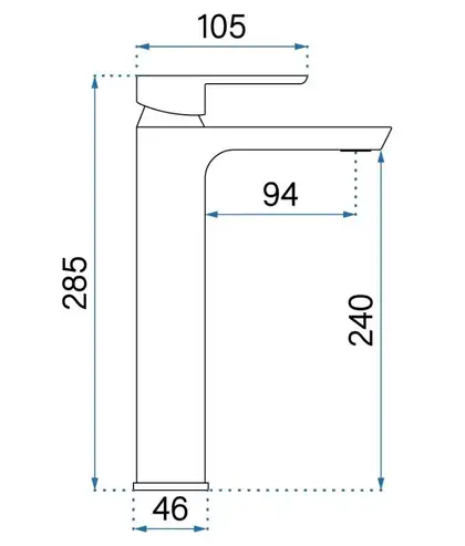 Rea Argus Змішувач для раковини, золото матове (REA-B6412)