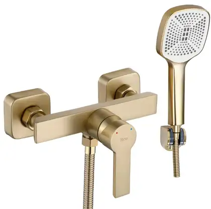 Смеситель для ванны и душа REA ARGUS BRUSHED GOLD настенный без излива (REA-B6413)