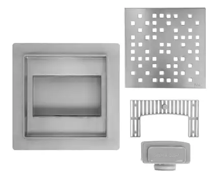 Трап для душа REA DOTS 15x15 NICKIEL BRUSHED (REA-G6203) Трап для душа REA DOTS 15x15 NICKIEL BRUSHED (REA-G6203)