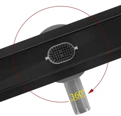Rea Neox 80 PRO Трап для душу, чорний (REA-G7803)