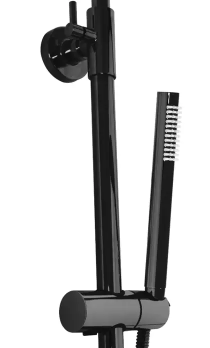 Душевой гарнитур REA LUNGO BLACK GLOSSY с термостатом и изливом (REA-P8763) Душевой гарнитур REA LUNGO BLACK GLOSSY с термостатом и изливом (REA-P8763)