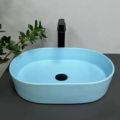 VBI VERONA 50 BLUE MATT Умивальник, синій матовий (VBI-011321)
