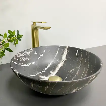VBI AMALFI BLACK ONYX Умивальник накладний, чорний матовий (VBI-013403)