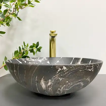 VBI AMALFI BLACK ONYX Умивальник накладний, чорний матовий (VBI-013403)