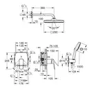Grohe Cubeo Tempesta 250 Душ, чорний матовий (1053362430)