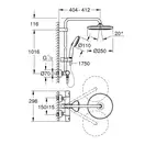 Grohe Tempesta System 250 Душова система, чорний матовий (266702431)