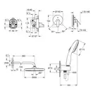 Grohe Eurosmart Tempesta 250 Душова система, чорний матовий (UA26415SC8)