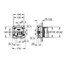 Душова система прихованого монтажу з термостатом Grohe Cube (колір - хром)  UA3450600A