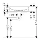 Раковина накладна на стільницю 40х55 см (покриття SmartClean) Hansgrohe Xuniva U  61073450