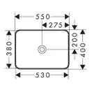 Раковина накладна на стільницю 40х55 см (покриття SmartClean) Hansgrohe Xuniva Q  61075450