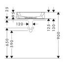 Раковина накладна на стільницю 40х55 см (покриття SmartClean) Hansgrohe Xuniva Q  61075450