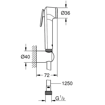 Набір для гігієнічного душу Grohe Tempesta-F Trigger Spray 30 (колір - холодний світанок) 27513GL1 Набір для гігієнічного душу Grohe Tempesta-F Trigger Spray 30 (колір - холодний світанок) 27513GL1