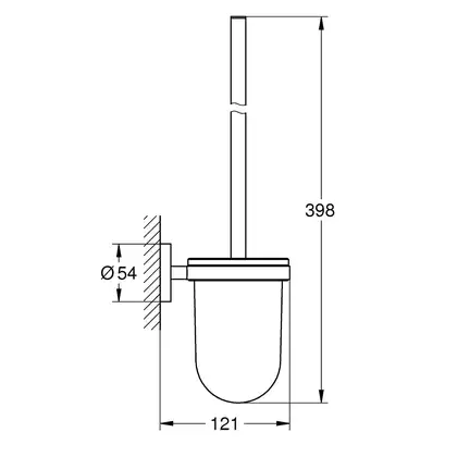 Йоршик підвісний Grohe Essentials, холодний світанок/скло матове  40374GL1