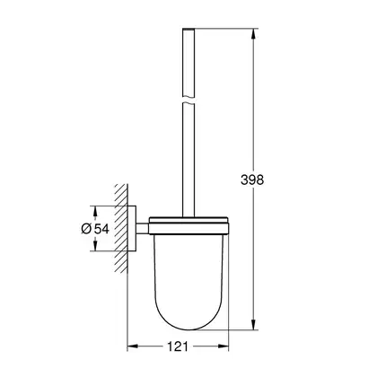 Йоршик підвісний Grohe QuickFix Start, хром  41185000