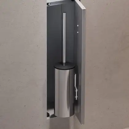 Вбудований тримач для йоржика та туалетного паперу Hansgrohe XtraStoris Rock, колір - Matt White  56062700