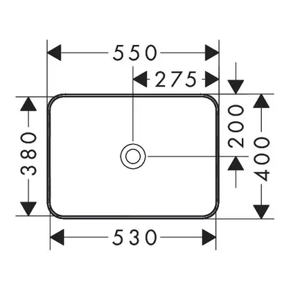 Раковина накладна на стільницю 40 х 55 см Hansgrohe Xuniva Q  60168450