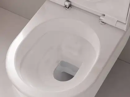 Унітаз підвісний AquaFall Flush (безободковий) Hansgrohe EluPura S (БЕЗ СИДІННЯ)  60193450