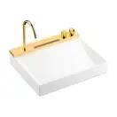 Раковина Hansgrohe Avalegra AquaUnit 58 х 47,5 х 10 см, без переливу, з функцією QuickClean+, із змішувачем, Polished Gold Optic  22472990