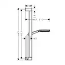 Hansgrohe Raindance S Душовий набір, чорний (24600670)