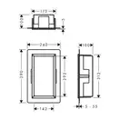 Настінна ніша із вбудованою рамою Hansgrohe XtraStoris Original 30 x 15 x 10 см, бетон (concretegrey)  56057380