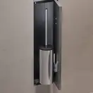 Вбудований тримач для йоржика та туалетного паперу Hansgrohe XtraStoris Rock, колір - Brushed Stainless Steel 56062800