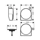 Злив-перелив із наповненням для ванни Hansgrohe Exafill S, шліфований чорний хром  58116180 + 58117340