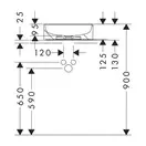 Раковина накладна на стільницю Ø40 см (покриття SmartClean) Hansgrohe Xuniva S  61071450